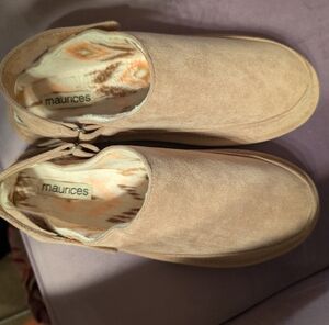 Maurices Light Pink Suede Slip-On Loafers